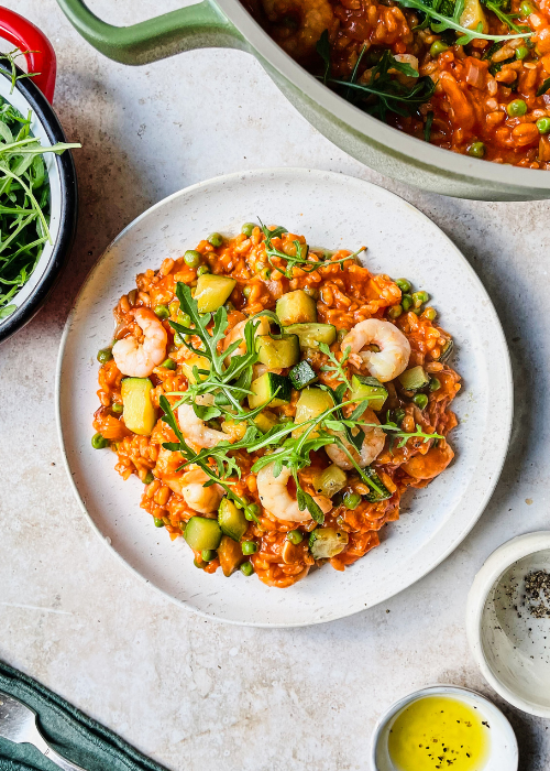 Tomato, Prawn & Veg Risotto | Organic Italian| Tarantella